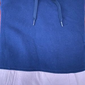 Hollister Navy Blue and Cream Hoodie